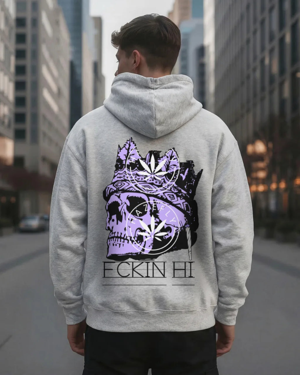 420 SKULL Unisex Bio-Kapuzenjacke