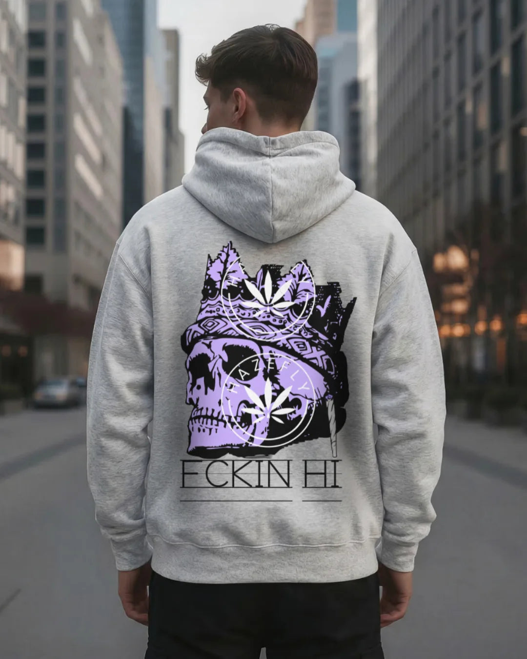 420 SKULL Unisex Bio-Kapuzenjacke