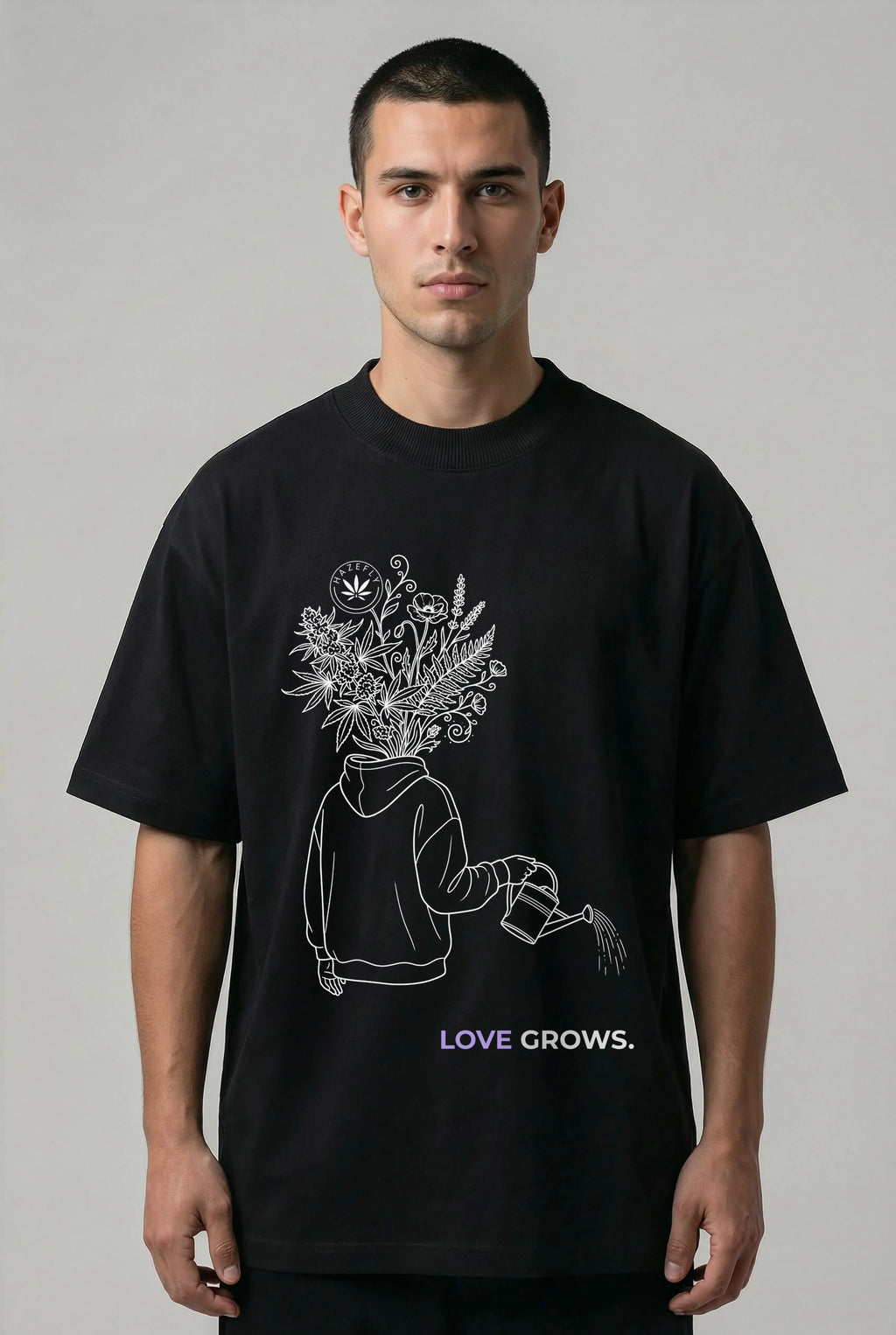 LOVE GROWS II Oversized Unisex Bio T-Shirt