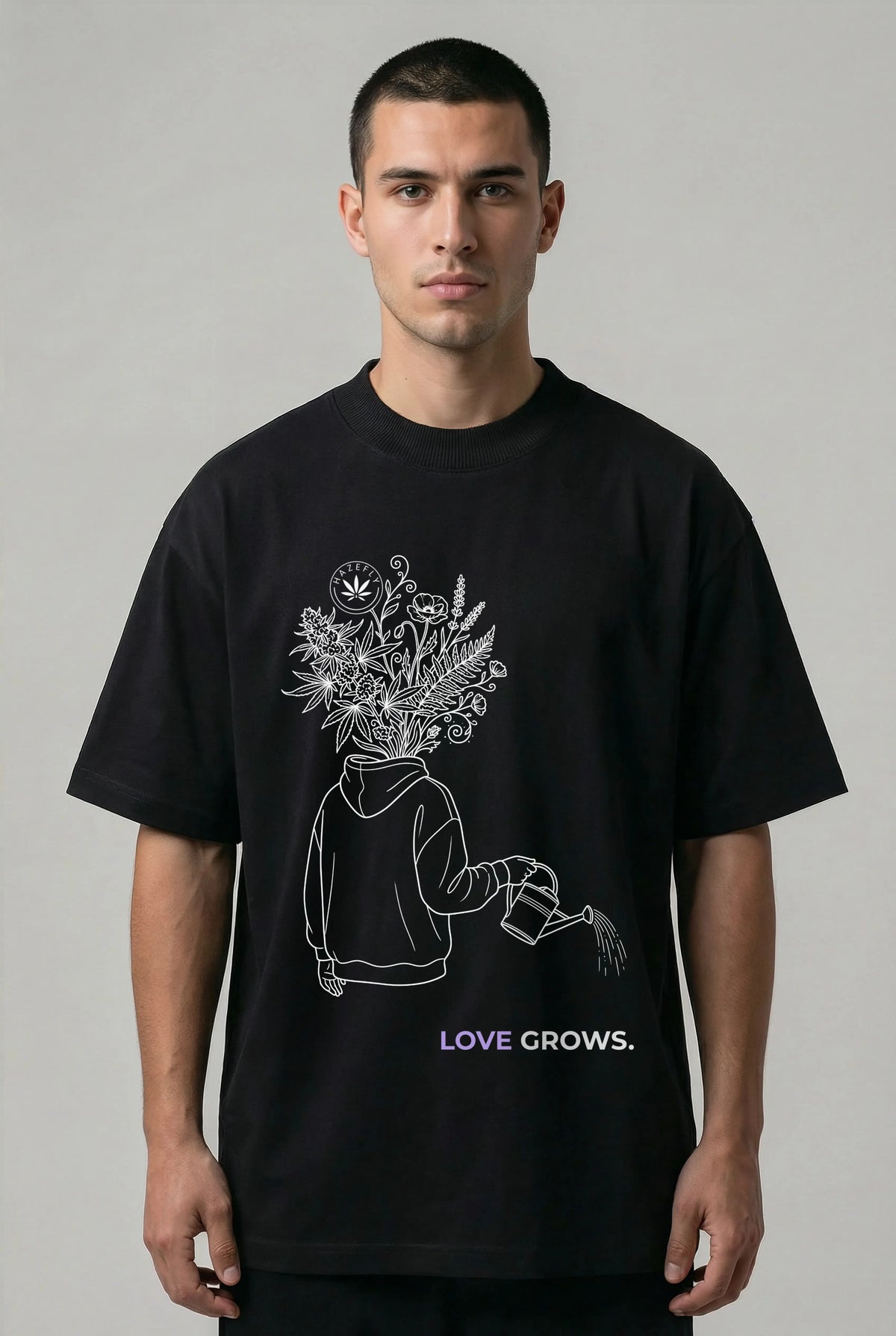 LOVE GROWS II Oversized Unisex Bio T-Shirt