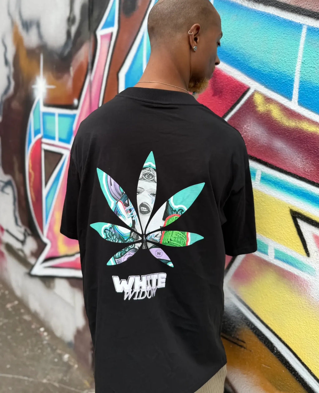 WHITE WIDOW Oversized Unisex Bio T-Shirt Schwarz XL