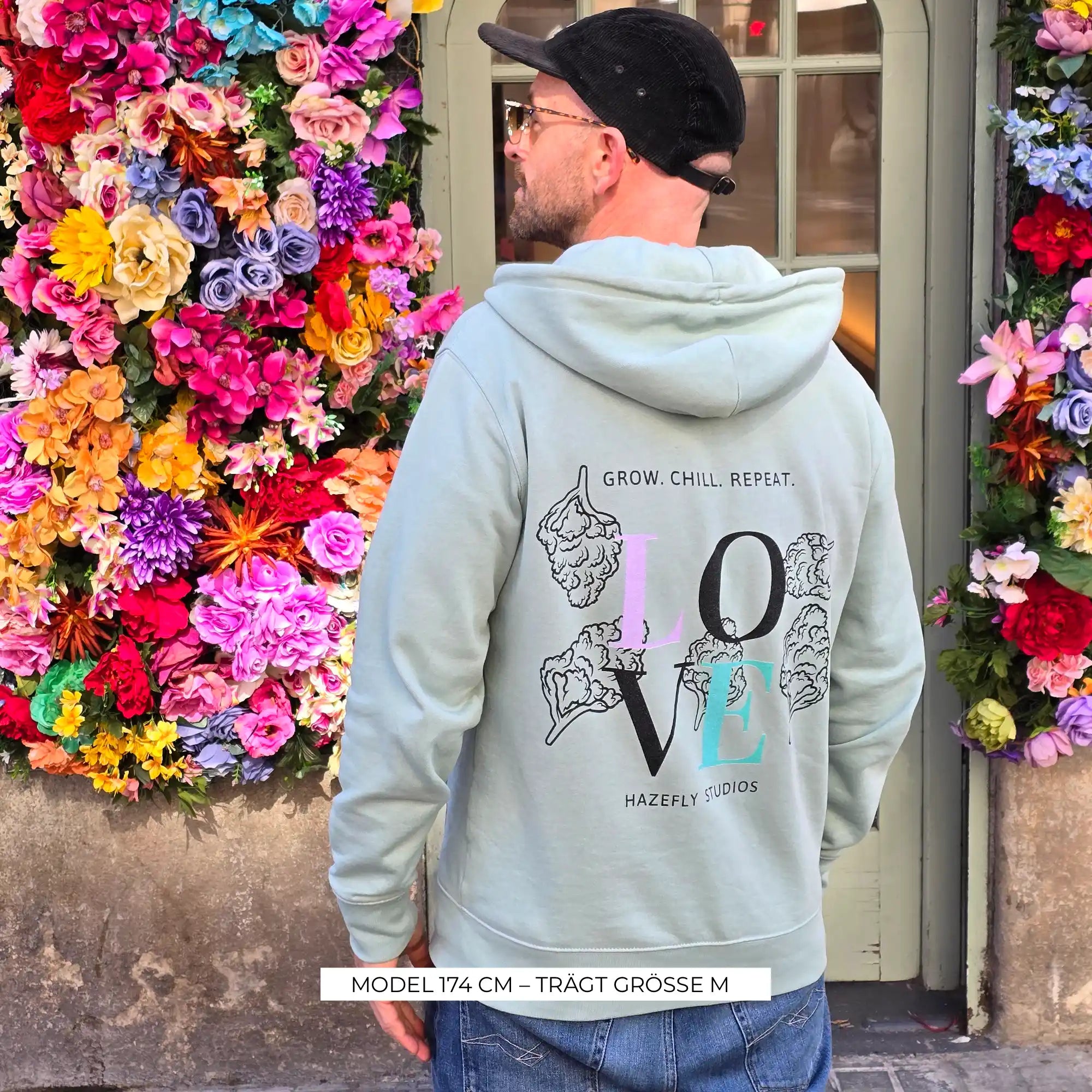 GROW. CHILL. REPEAT. Unisex Bio-Kapuzenjacke