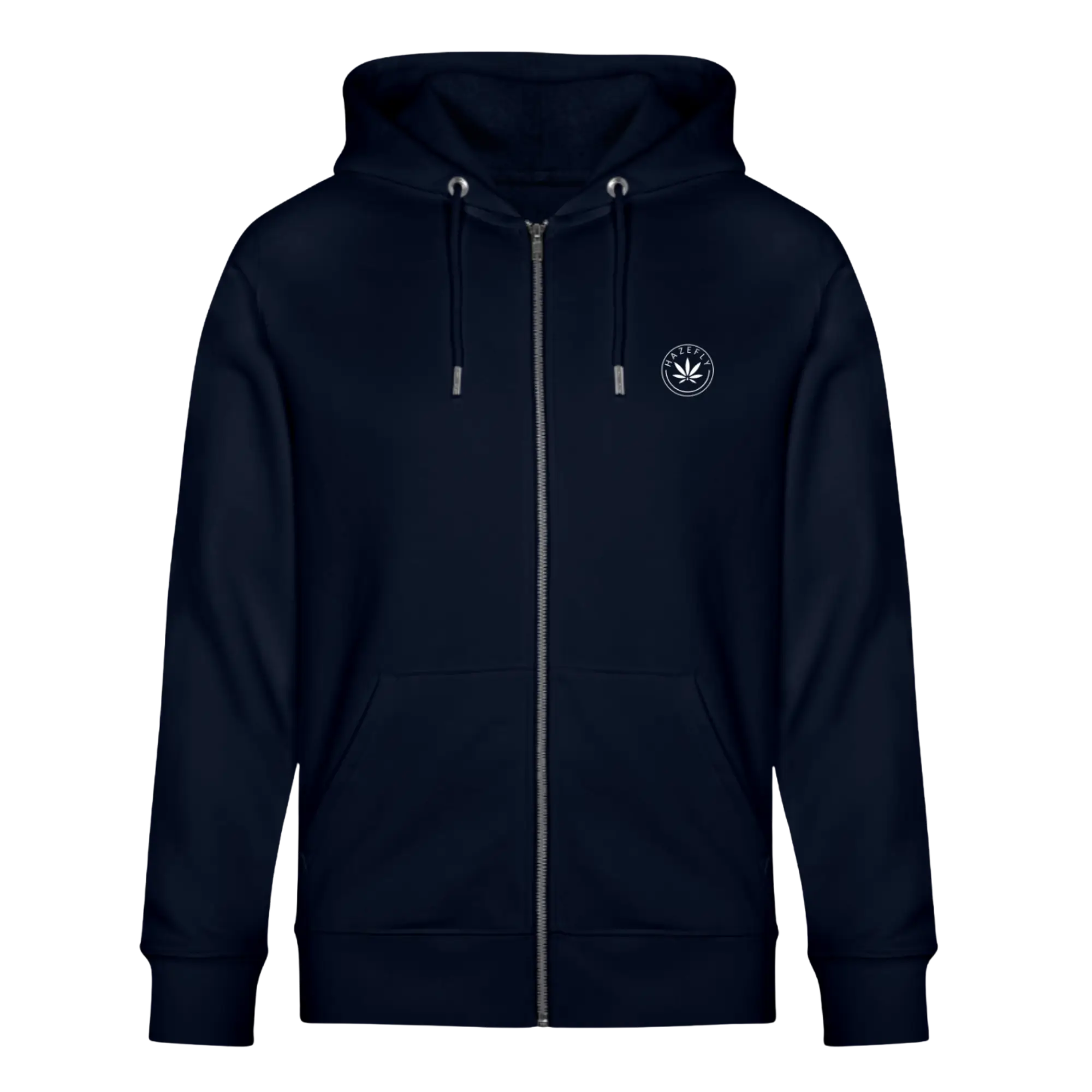 HAZEFLY LOGO WHITE Unisex Bio-Kapuzenjacke