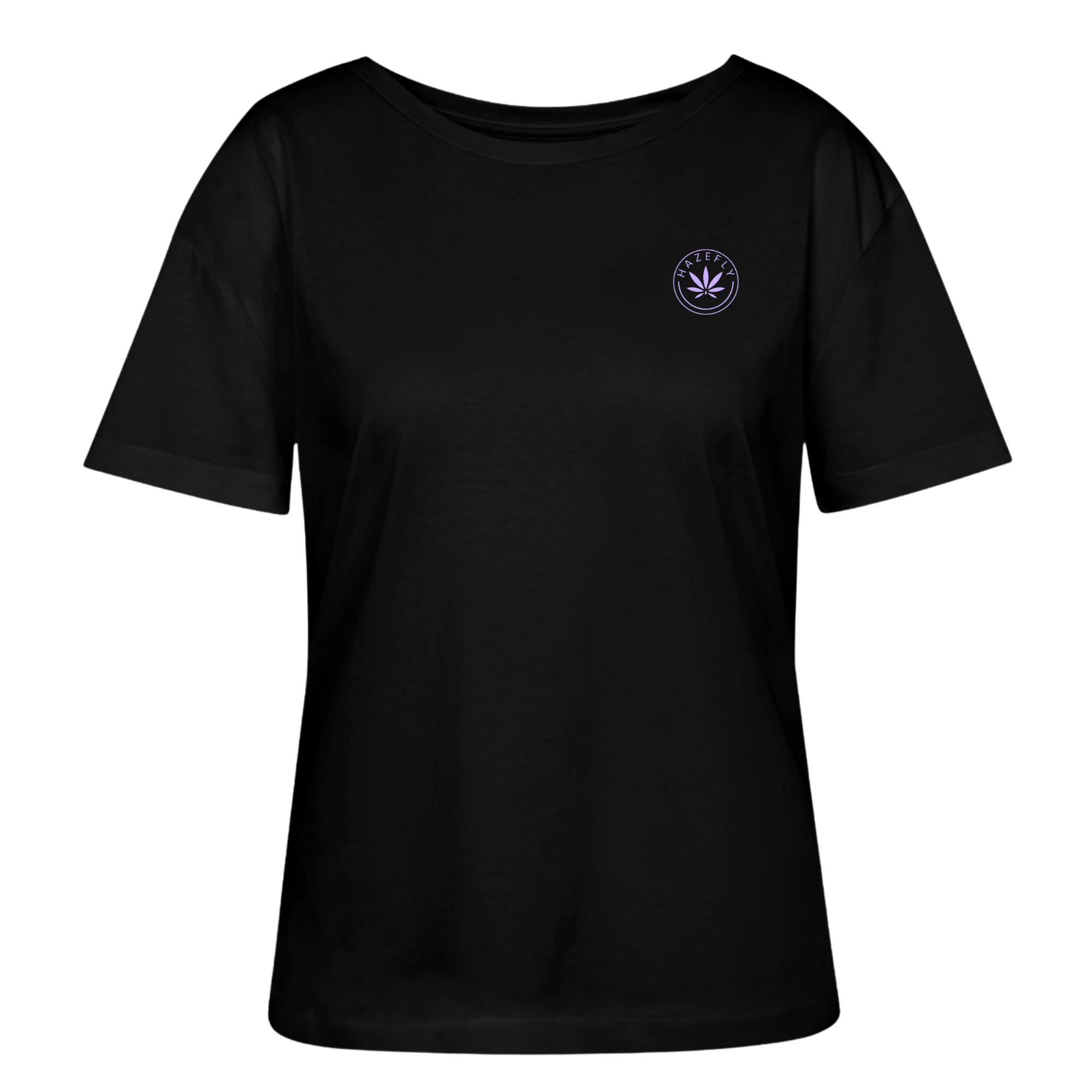 HAZEFLY LOGO MAUVE Relaxed Frauen Bio-T-Shirt