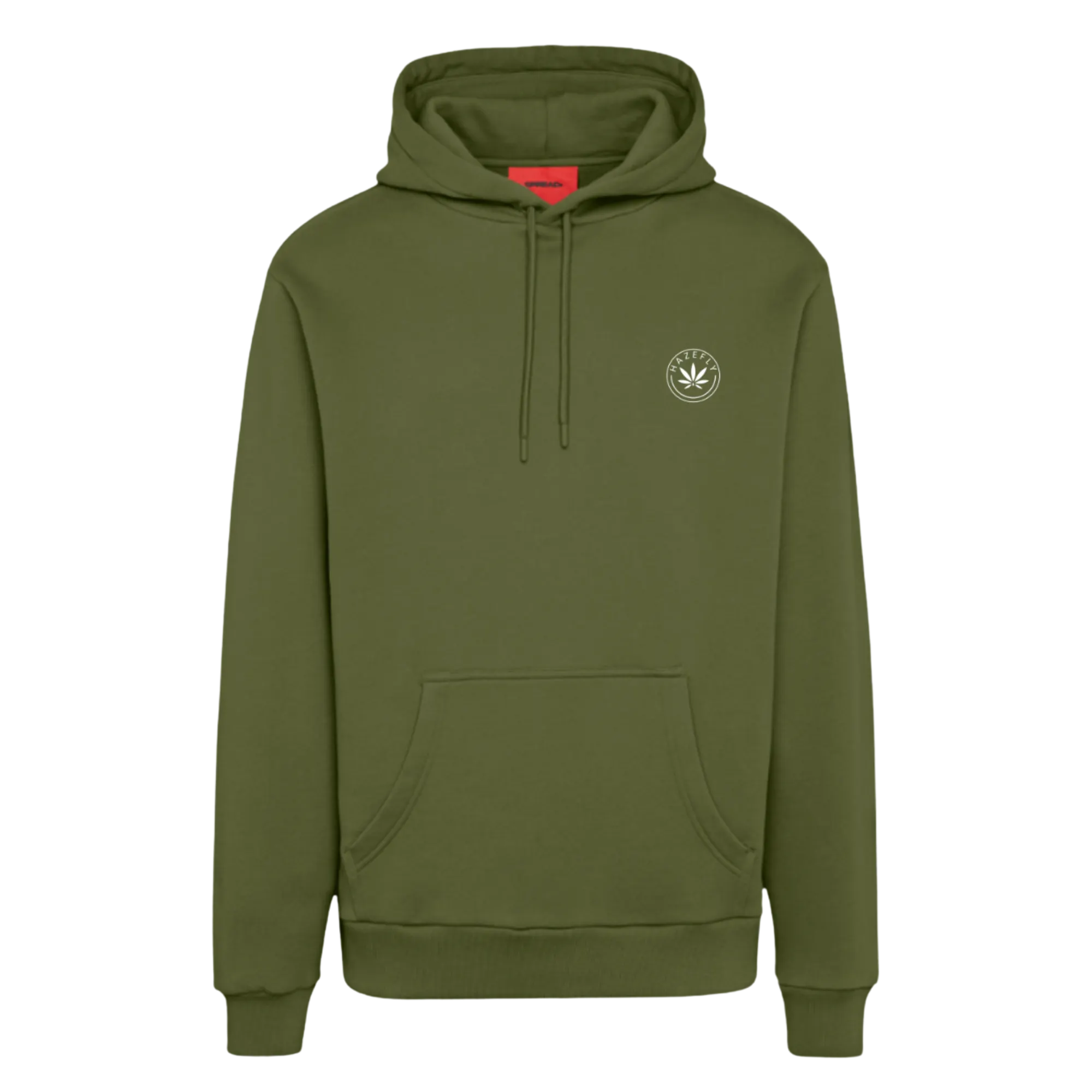 HAZEFLY LOGO WHITE Organic Relaxed Hoodie