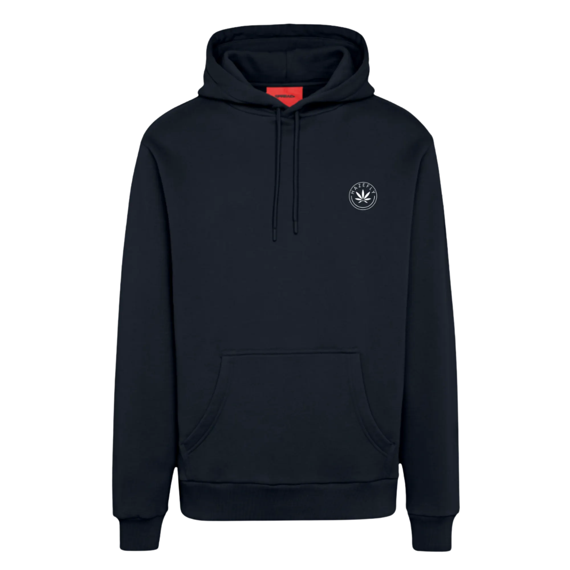 HAZEFLY LOGO WHITE Organic Relaxed Hoodie