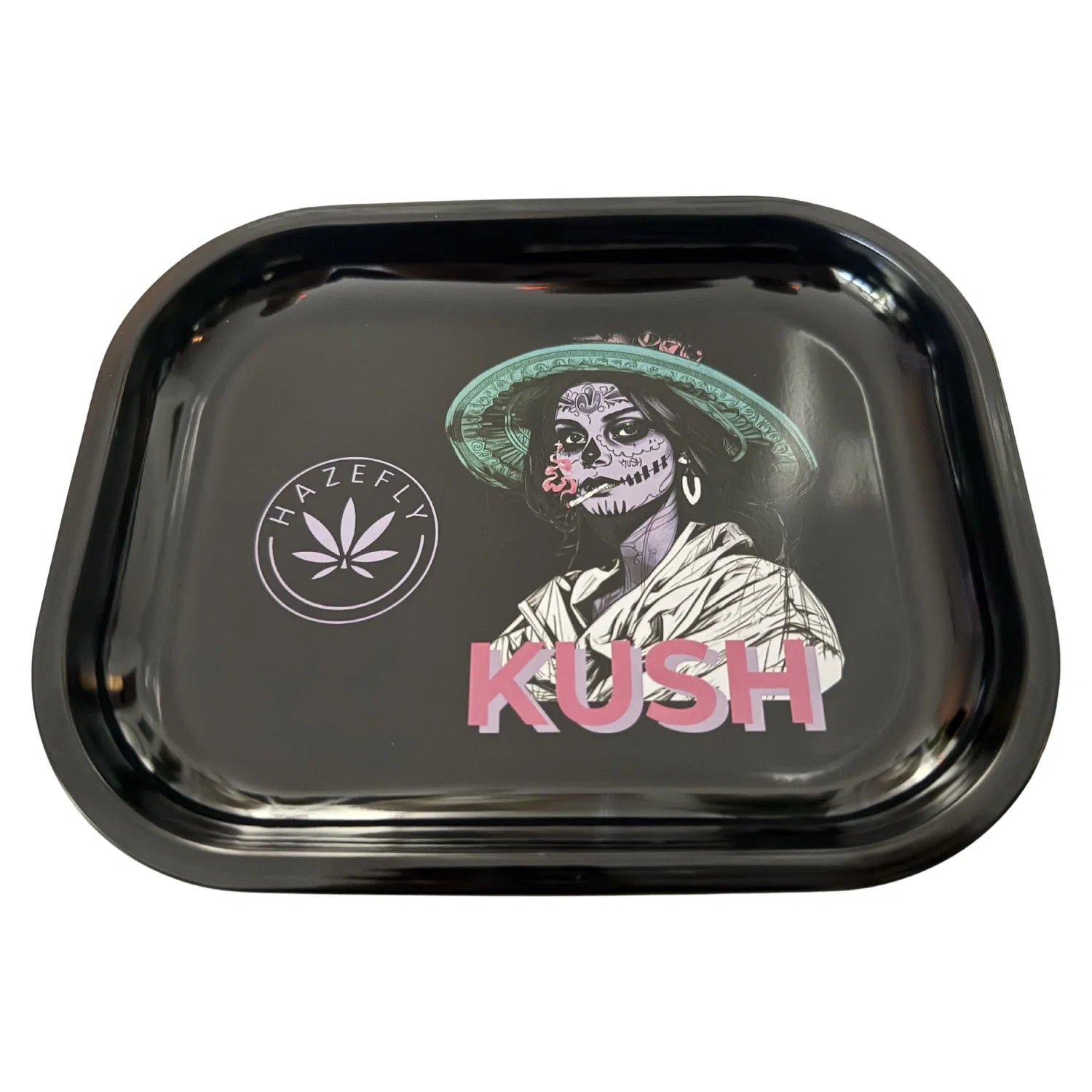 HAZEFLY Tray – La Catrina Metall-Tablett Detailansicht