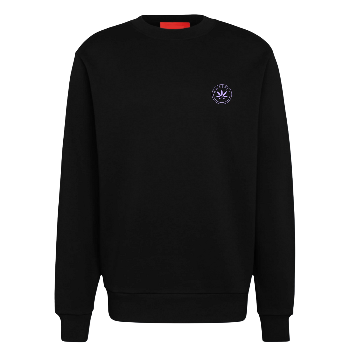 HAZEFLY LOGO MAUVE Organic Relaxed Crew Neck