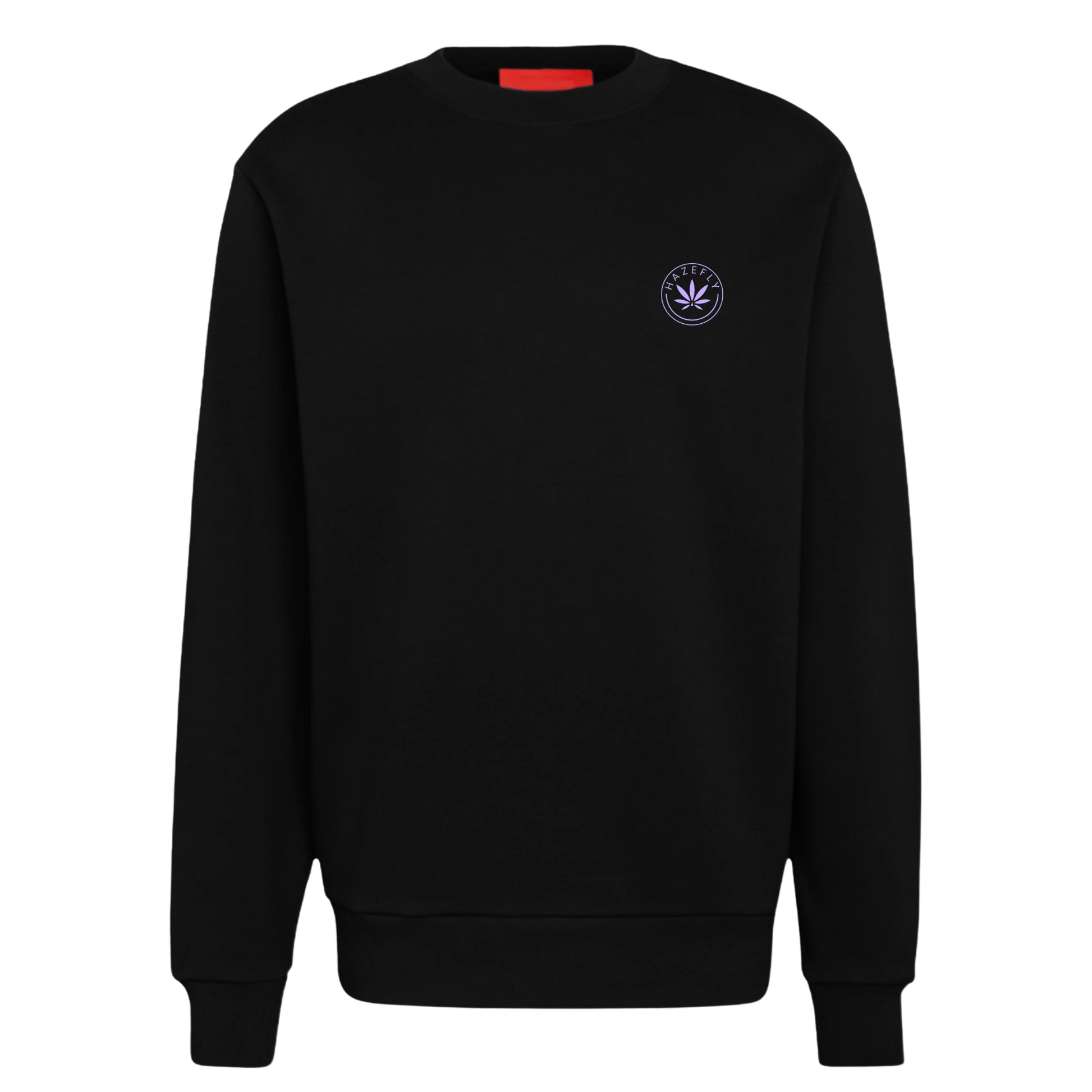 HAZEFLY LOGO MAUVE Organic Relaxed Crew Neck