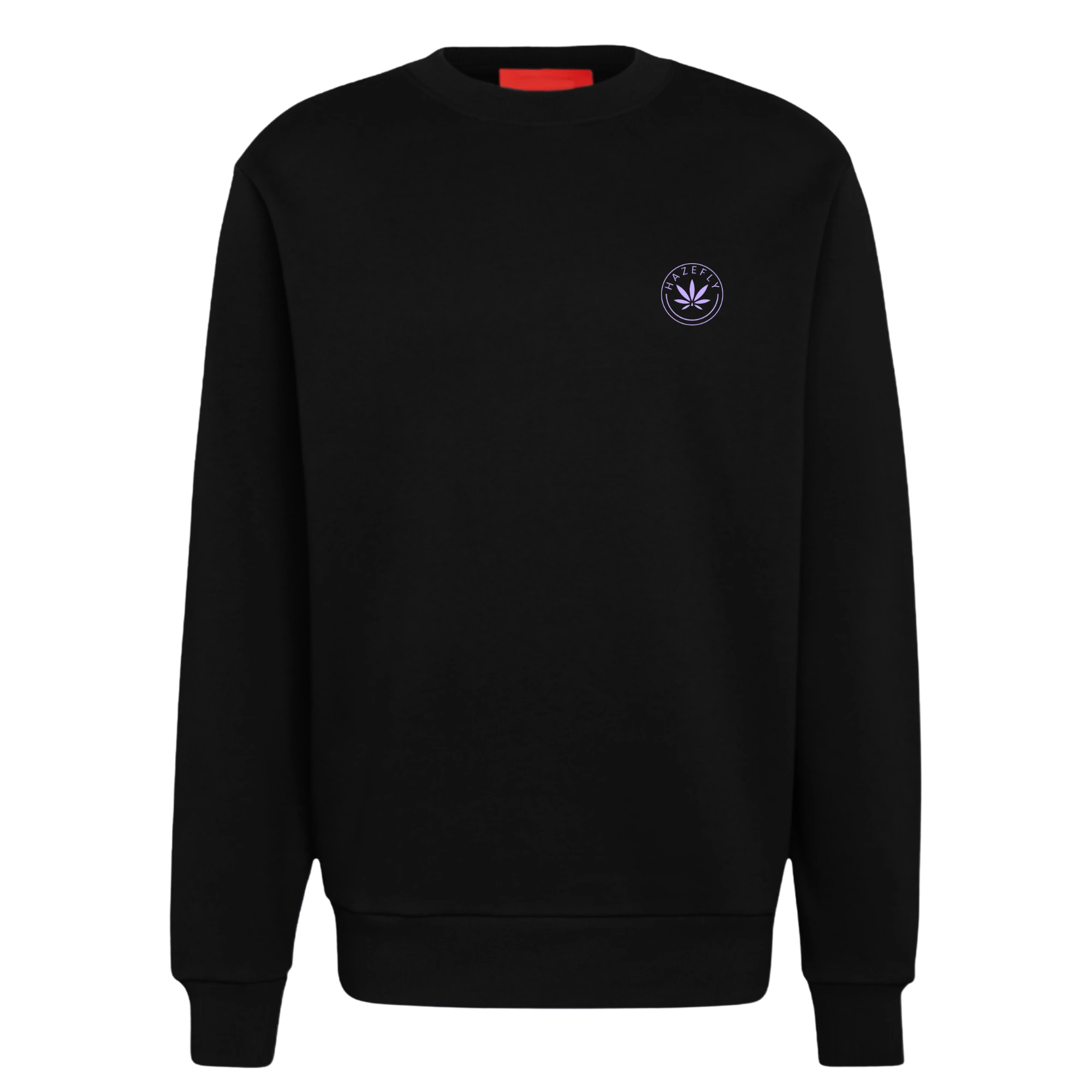 HAZEFLY LOGO MAUVE Organic Relaxed Crew Neck