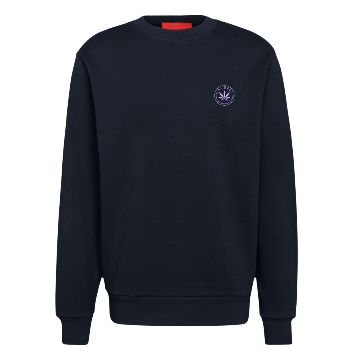 HAZEFLY LOGO MAUVE Organic Relaxed Crew Neck