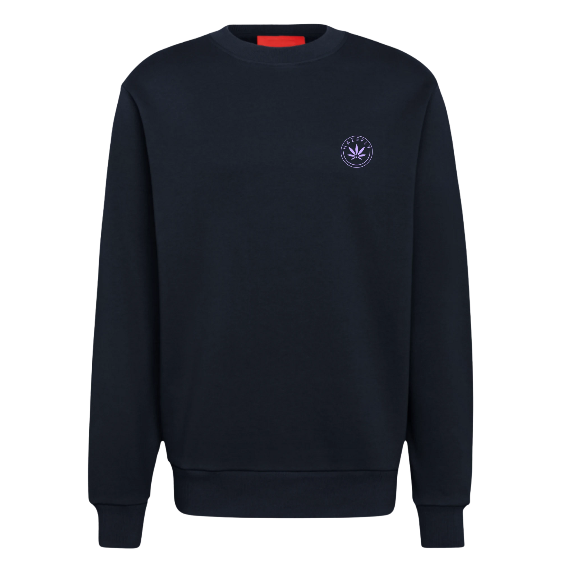 HAZEFLY LOGO MAUVE Organic Relaxed Crew Neck