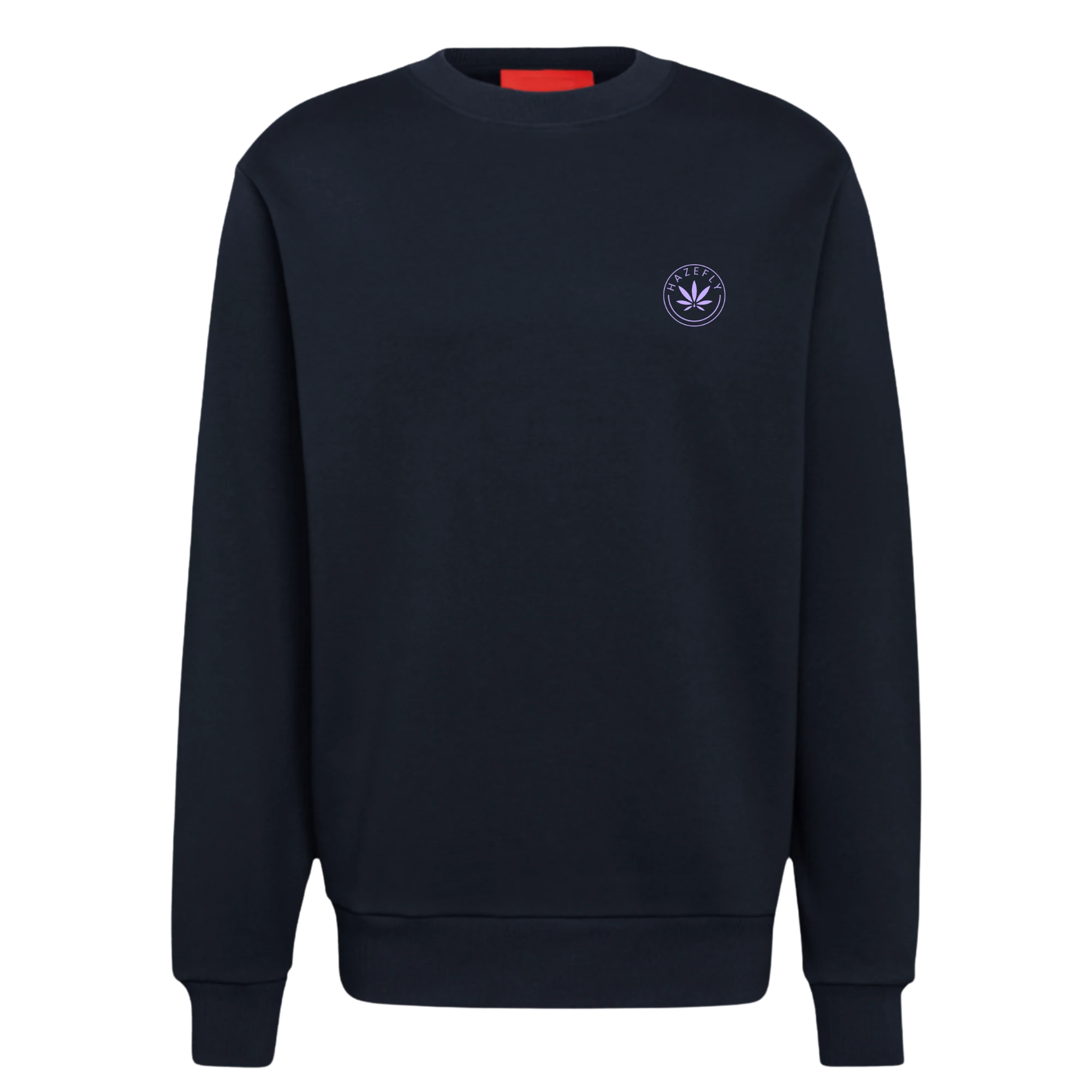 HAZEFLY LOGO MAUVE Organic Relaxed Crew Neck