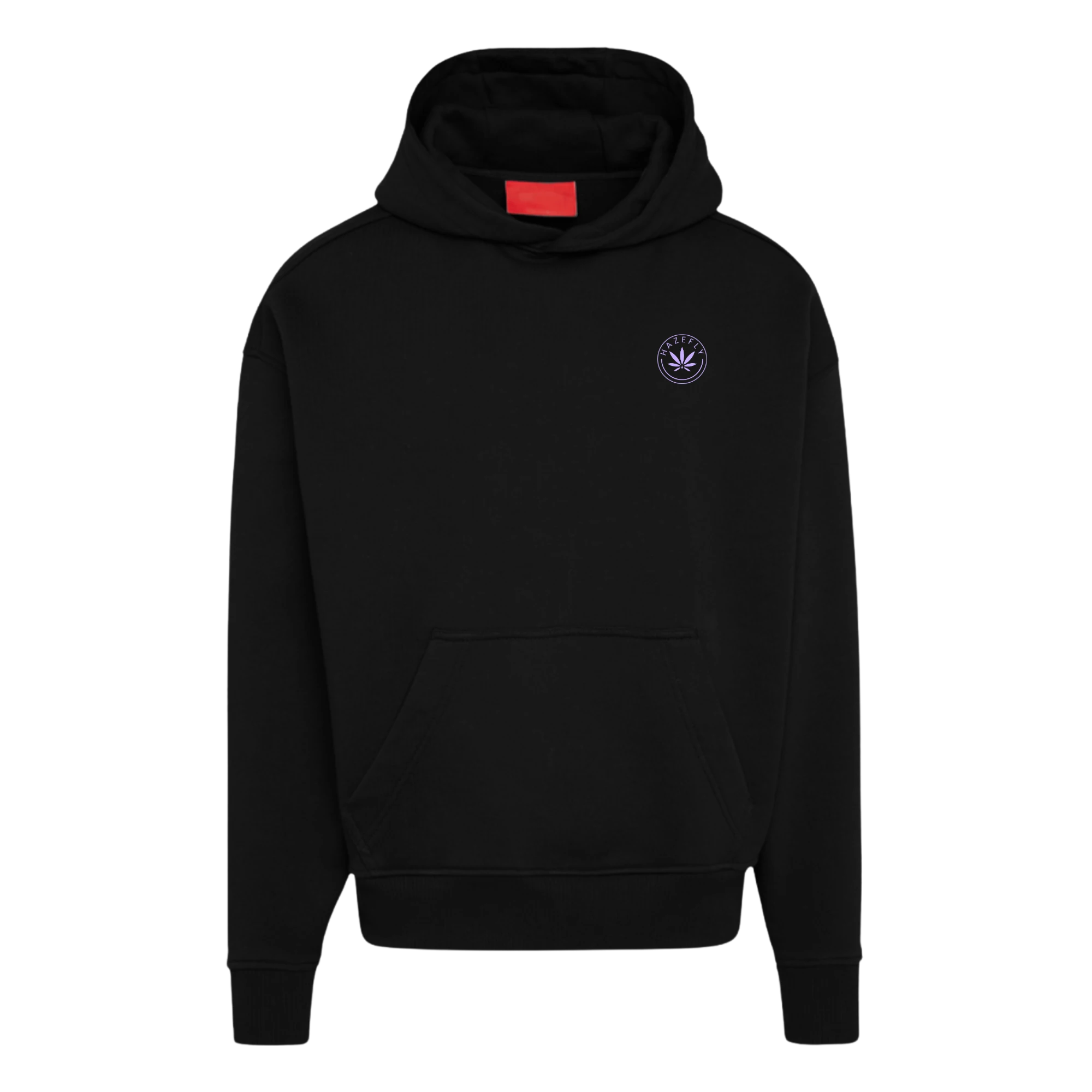 HAZEFLY LOGO MAUVE Heavyweight Oversized Organic Hoodie