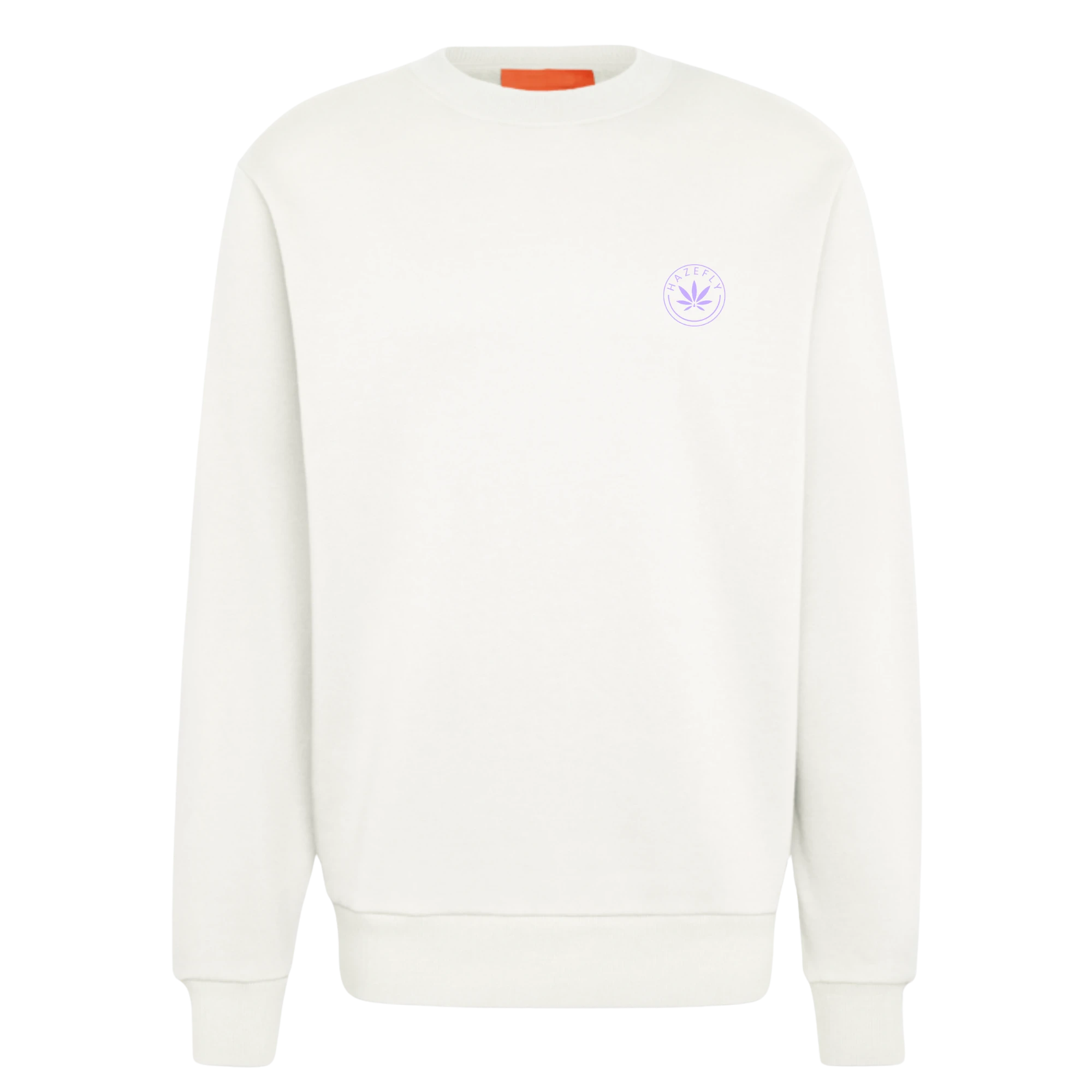 HAZEFLY LOGO MAUVE Organic Relaxed Crew Neck