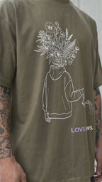 LOVE GROWS II Oversized Unisex Bio T-Shirt