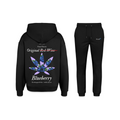 TRUE BERRY Bundle: Oversized Hoodie mit Backprint und Jogginghose in Schwarz