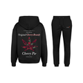 TRUE CHERRY Bundle: Oversized Hoodie mit Backprint und Jogginghose in Schwarz